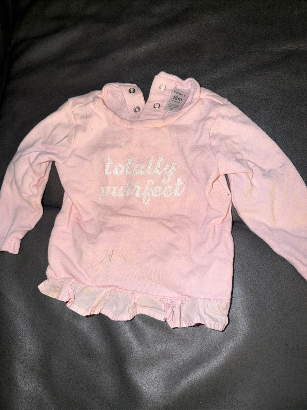 Baby Pink 'Totally Purrfect' Long-Sleeve Top